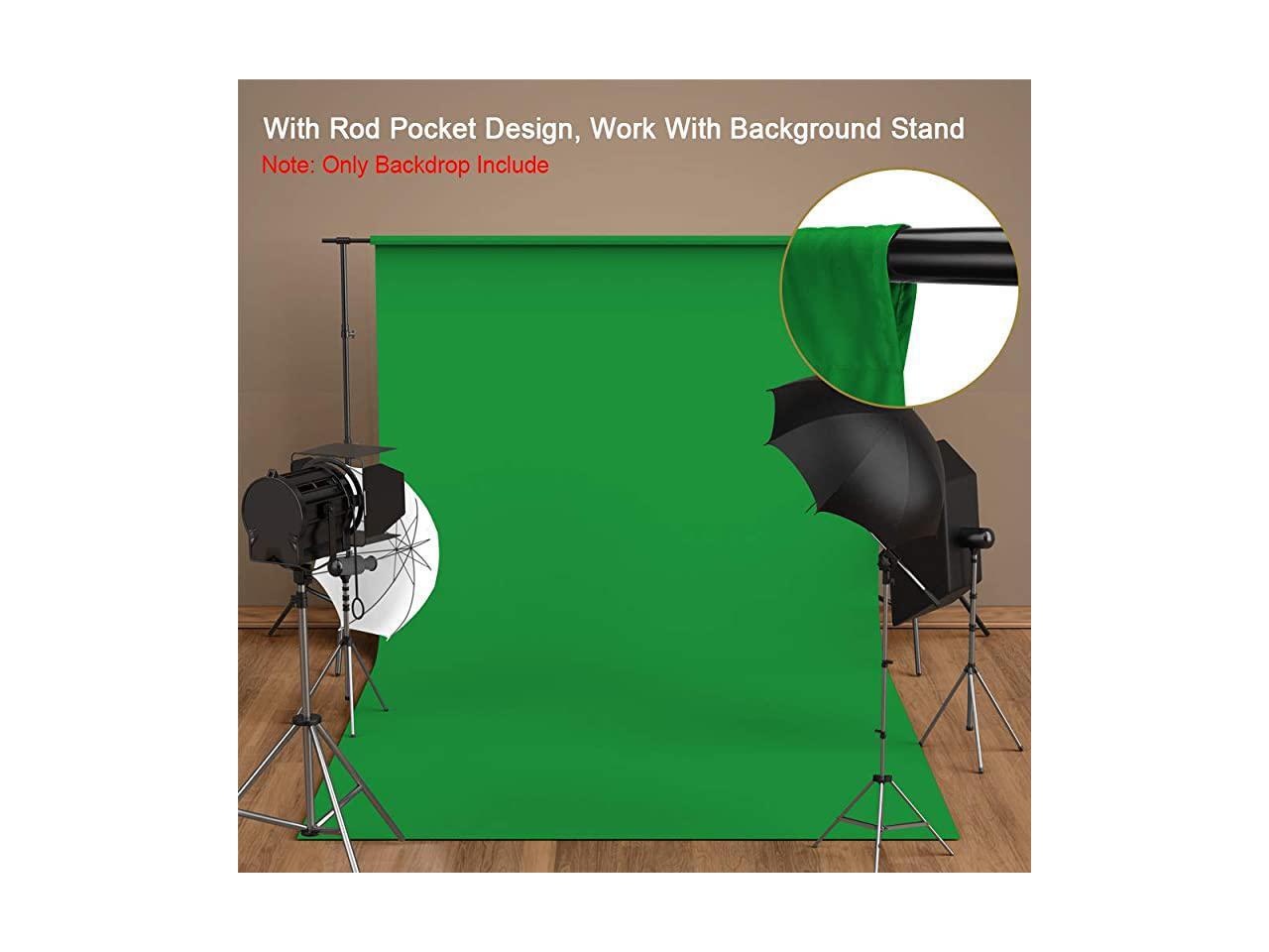 Green Screen Backdrop 5x7 ft 15x2m 100 Polyester Less Wrinkle