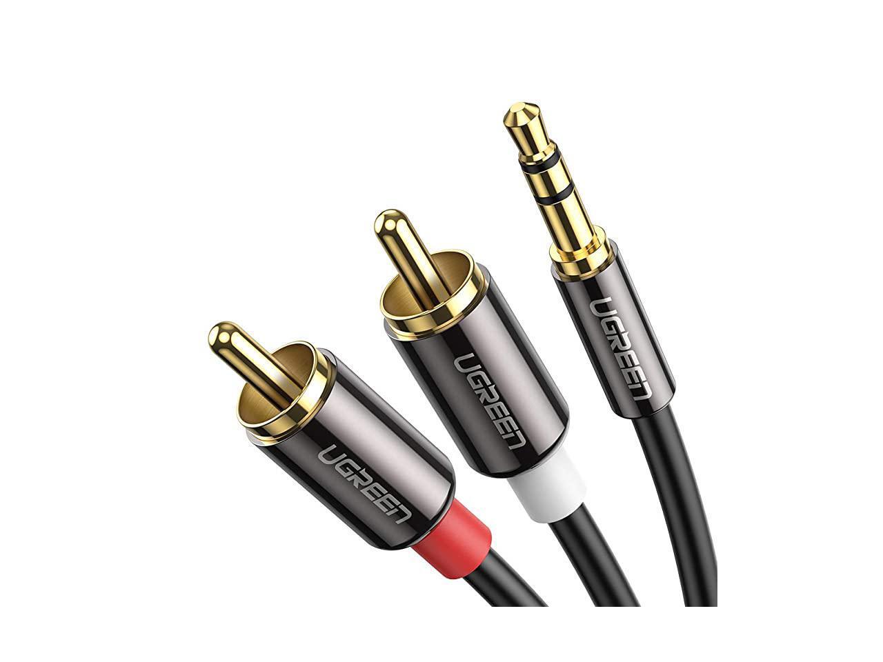 35mm to 2RCA Audio Auxiliary Adapter Stereo Splitter Cable AUX RCA Y Cord for Smartphone