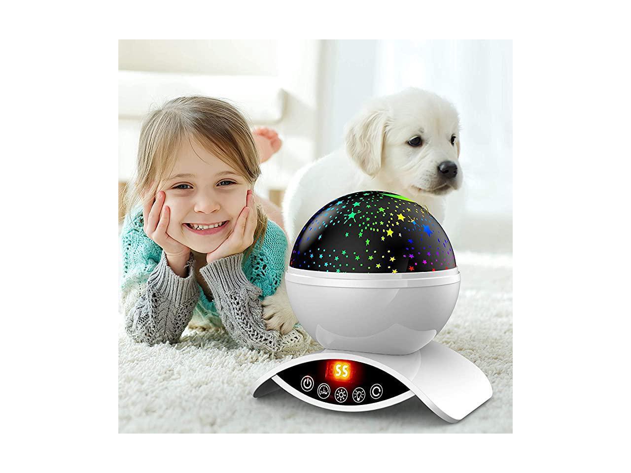 Night Light Baby Star Projector 8 Color Rotation Lamp with Timer Remote