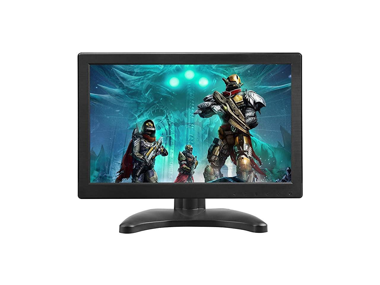 Portable Monitor 12 Inch Tft Lcd Hd 1366x768 Color Computer Monitor Display Screen With Hdmi Vga Mic Port For Pc Raspberry Pi Use Builtin Speaker 160 Wide Viewing Angle Newegg Com