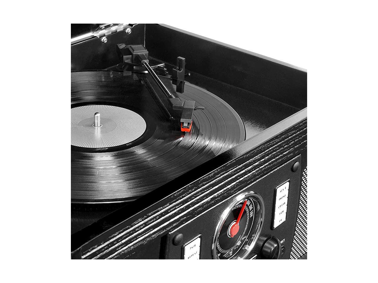 8in1 Bluetooth Record Player Multimedia Center Builtin Stereo Speakers