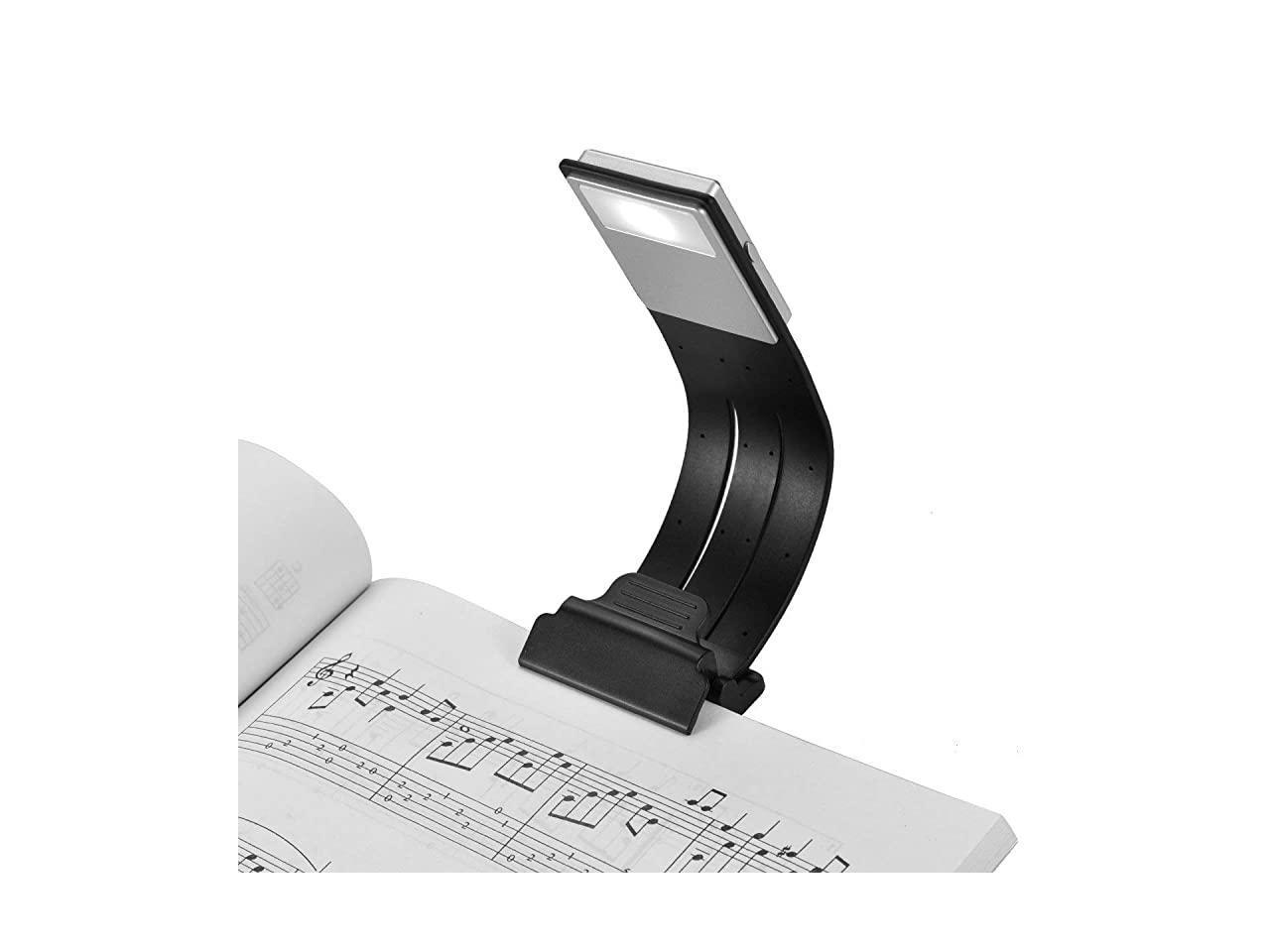 Warm White & White in 1 Reading Light Flexible Clip Reading Lamp in Bed and Portable Travel Book Light Music Stand Light Night Lights for Kids 14 LED USB Rechargeable and Eye-Care Book Light 