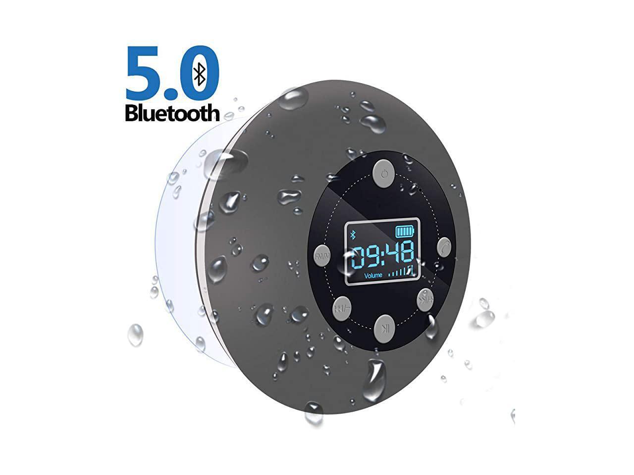 Shower Radio Bluetooth Speaker 50 Waterproof Wireless Bathroom Dab Music with Suction Cup FM 