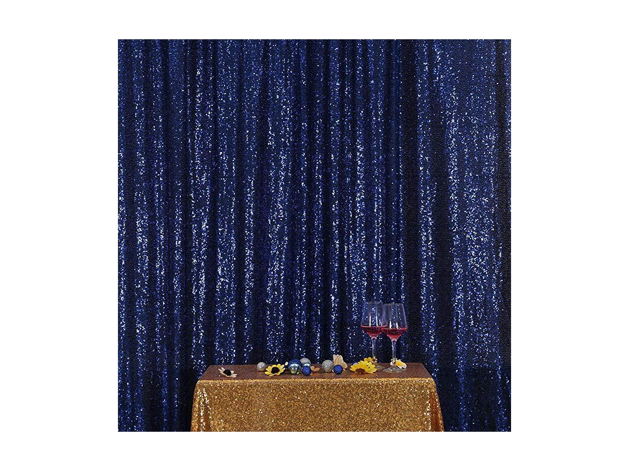 Navy Blue Sequin Wedding Backdrop Photography Background Party Curtain