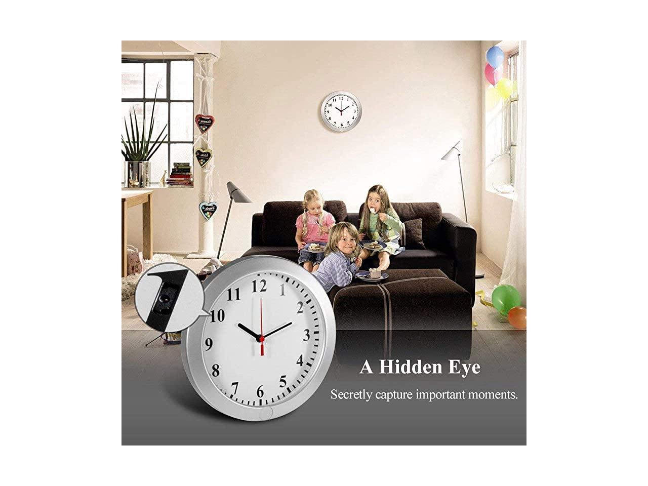 Hidden Camera Wall Clock Spy Camera Nanny Cam with PIR Motion Detection ...