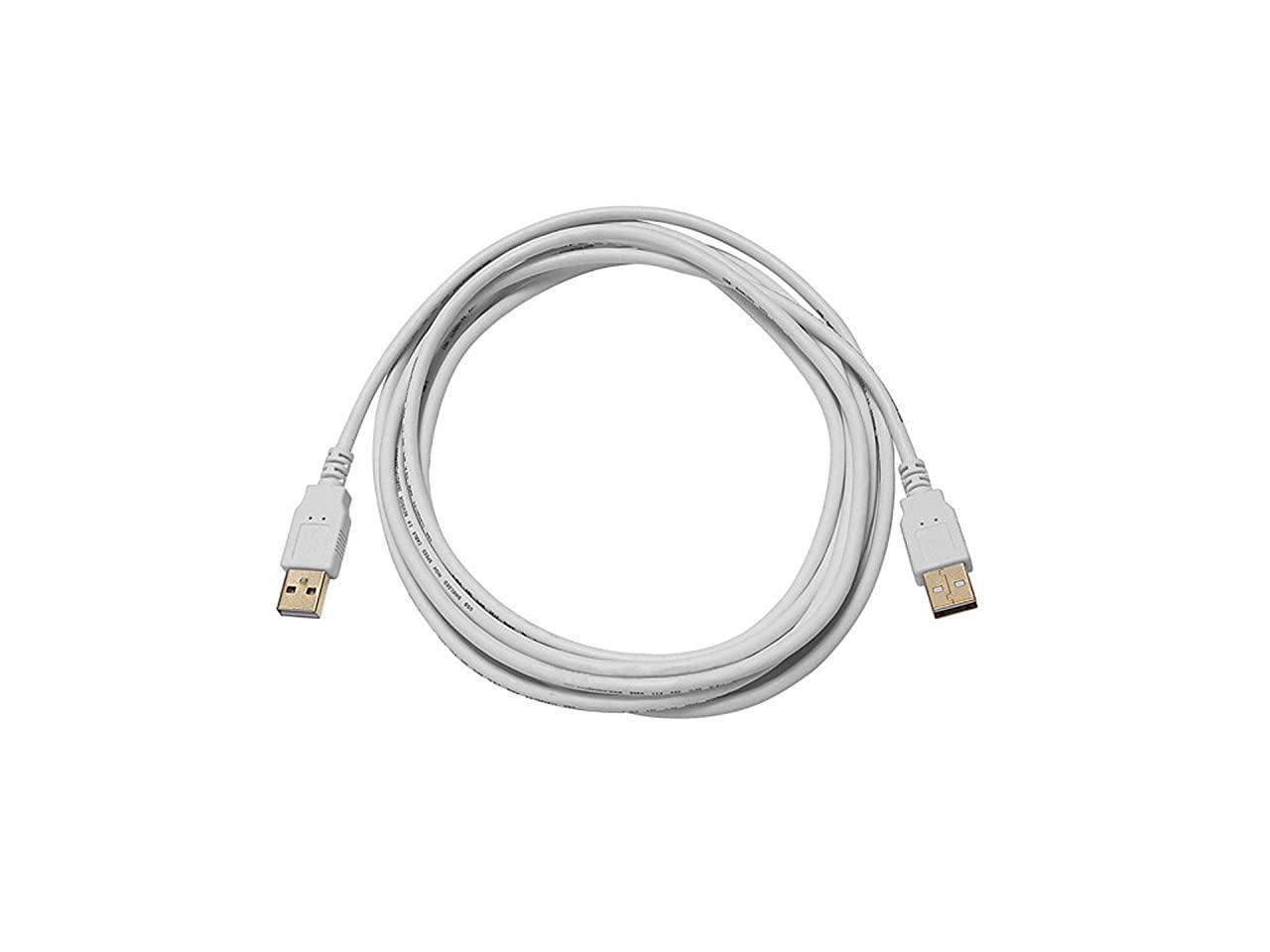 10ft USB 20 A Male to A Male 2824AWG Cable Gold Plated WHITE for Data ...