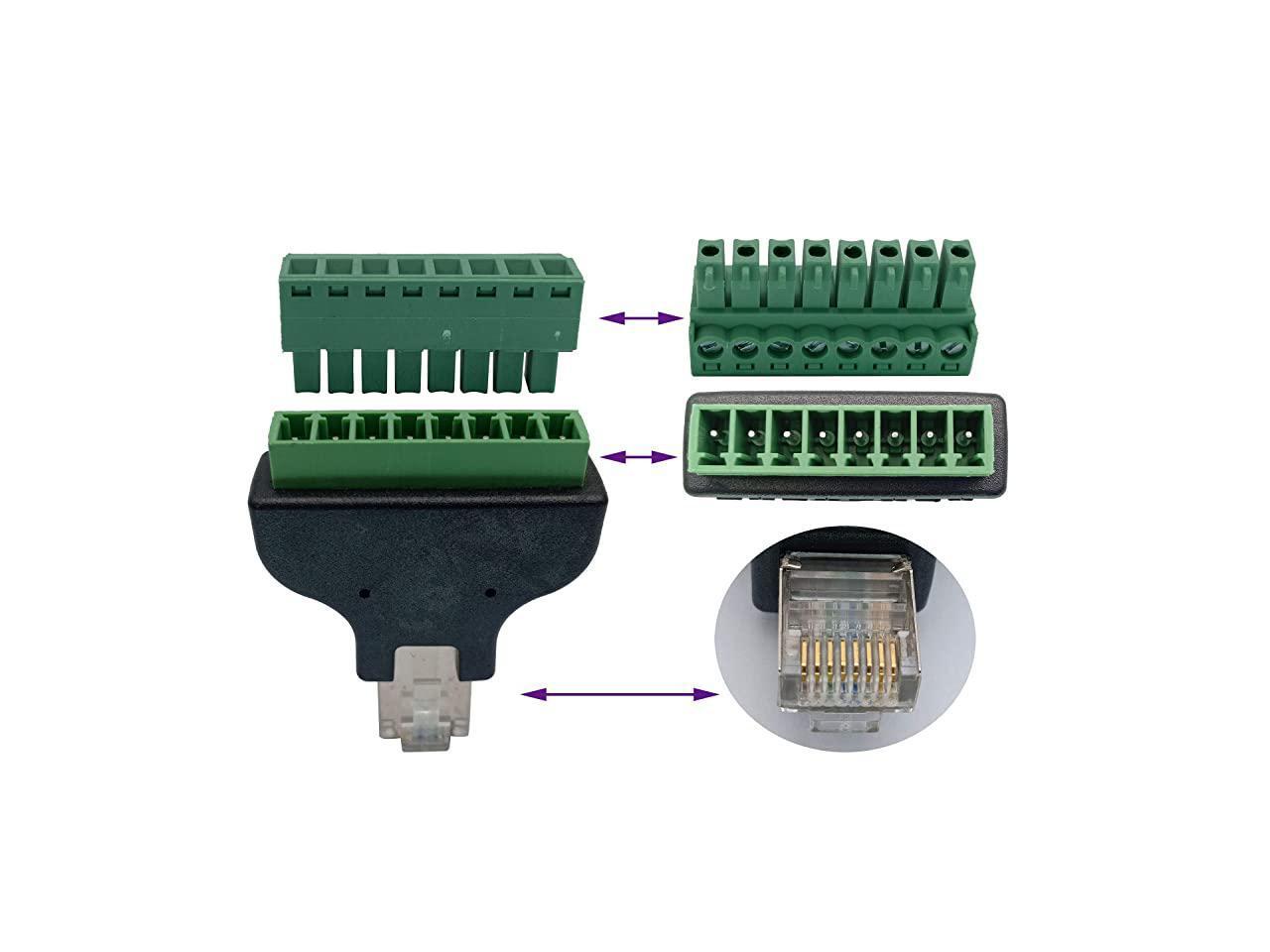RJ45 Screw Terminal RJ45 8P 8C Male to 8Pin Female Bolt Screw Type
