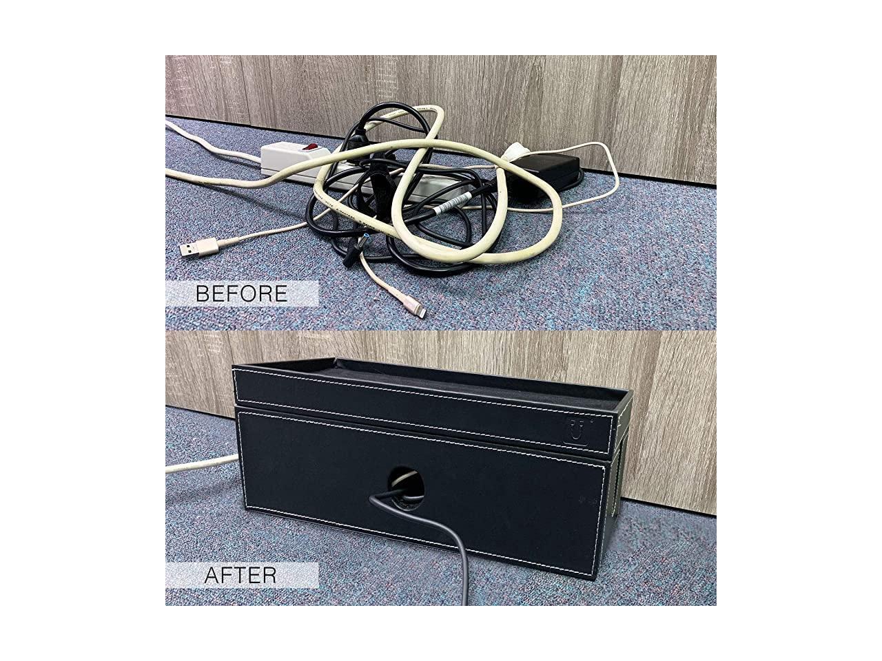 Cable Management Box Large Computer Cord Organizer Hide and Conceal