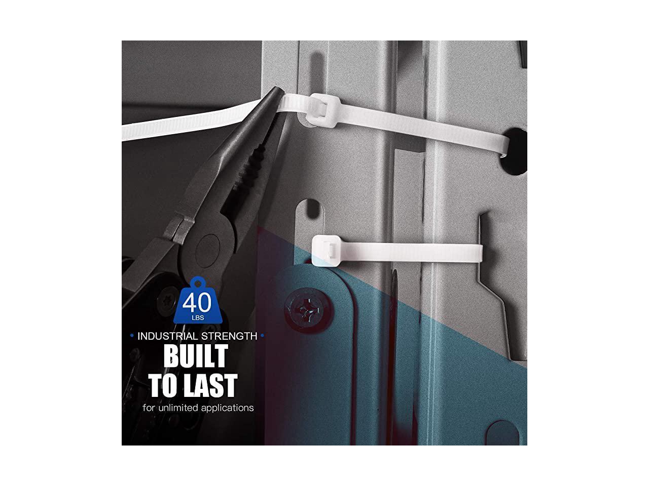 Zip Ties 8 Inch, 500Pcs Industrial Nylon Zip Ties Durable Self