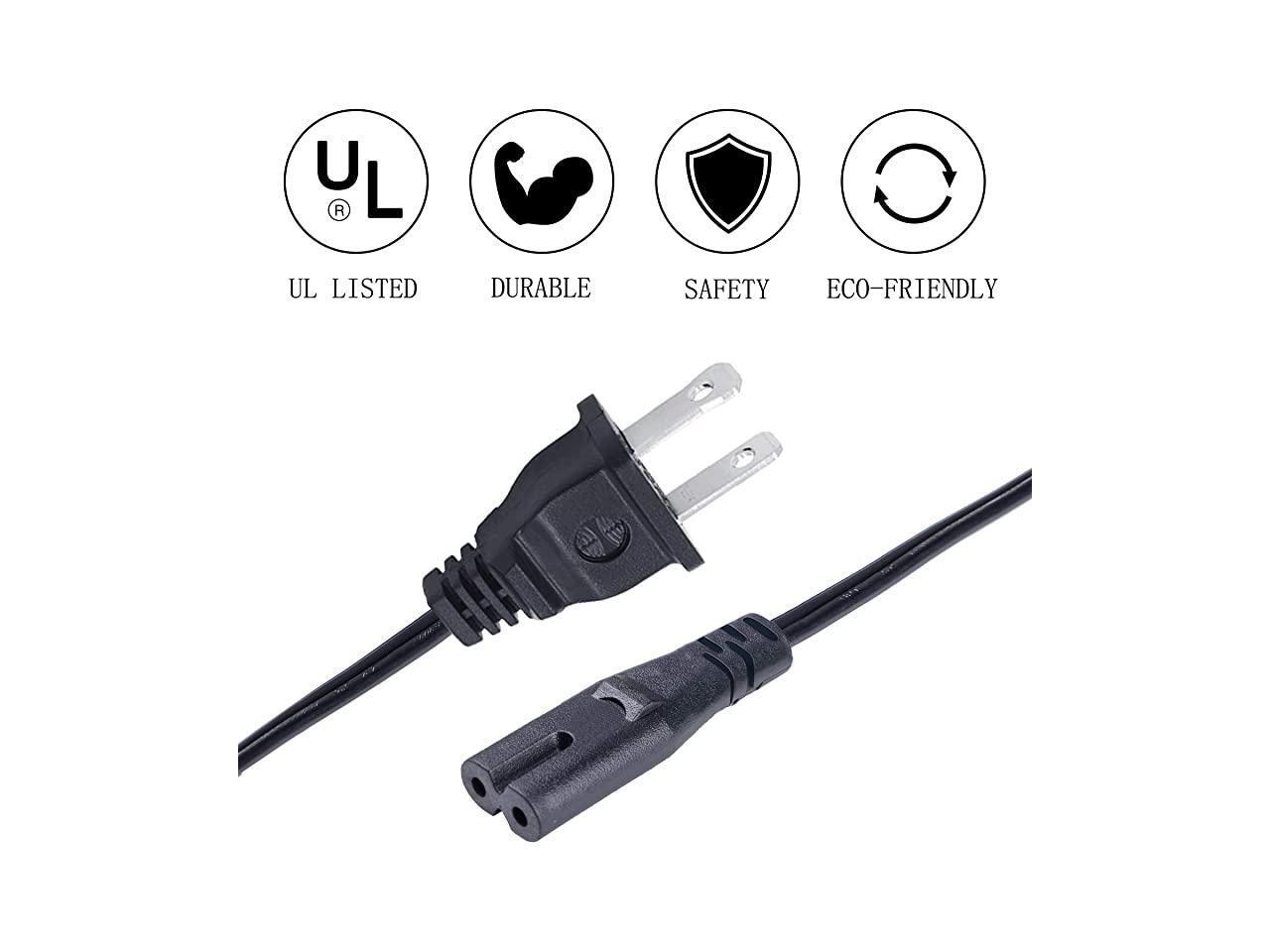 8ft 2 Prong Power Cord for Roomba Home Base Charging Dock 960 980 985 980 690 675 677 614 620