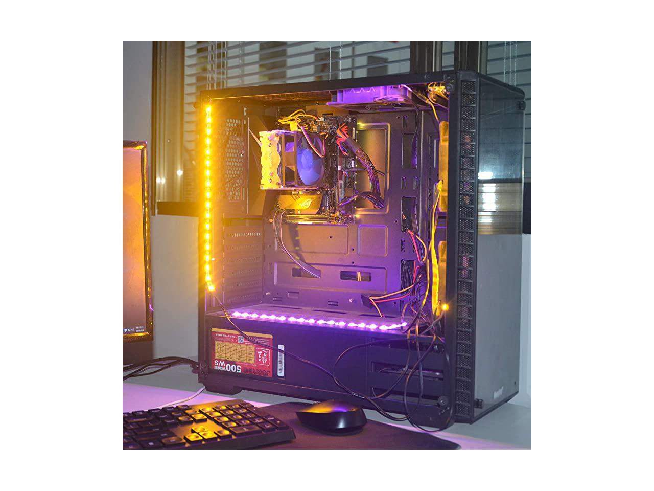 LED Light Strip Computer Lighting Gold Yellow Molex Connector