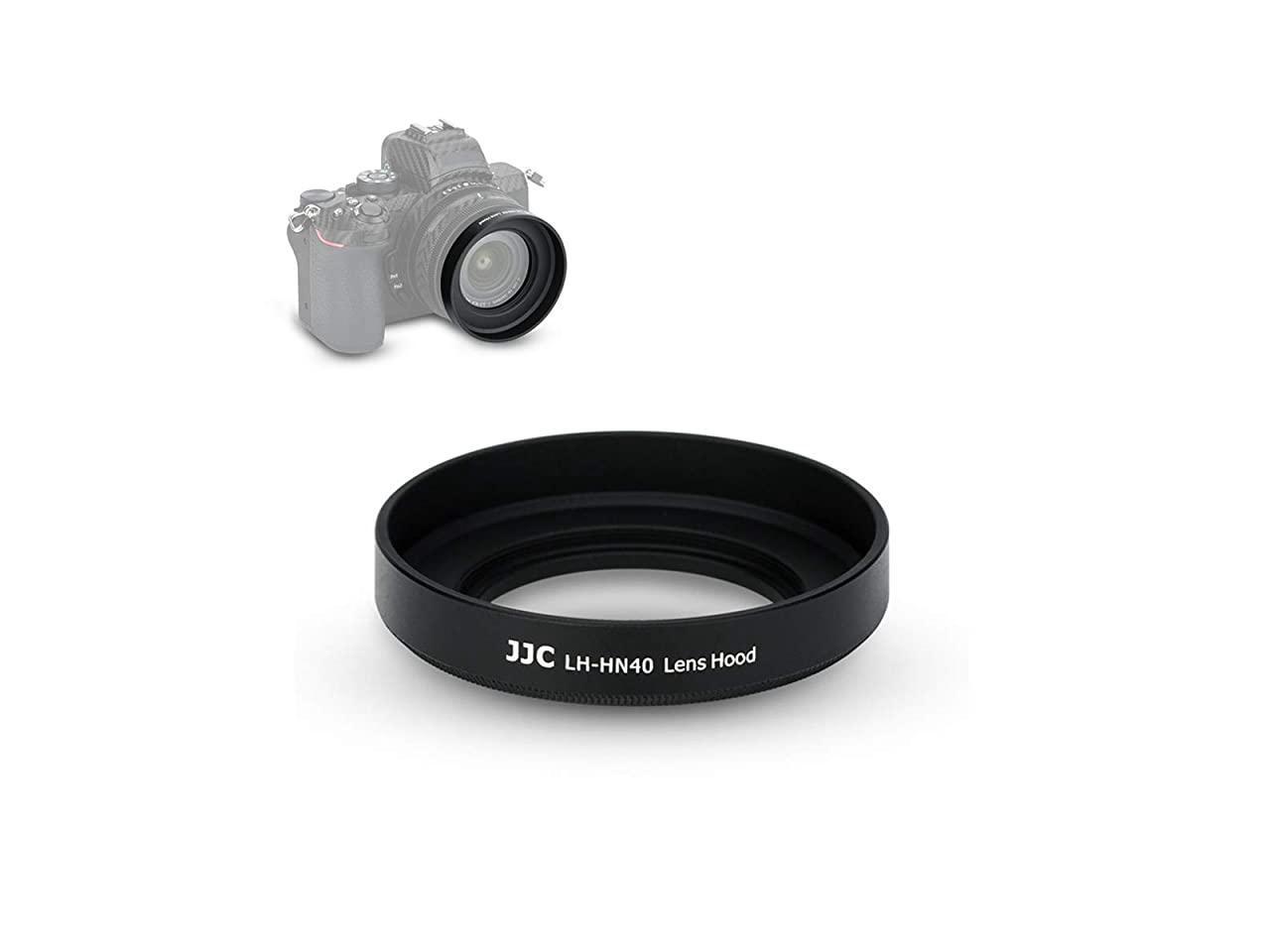 Silver Screw-in Lens Hood Shade for Nikon Z DX 16-50mm f/3.5-6.3 VR Lens on Nikon Z fc Zfc Z50 Replaces Nikon HN-40 Lens Hood Allows to Attach 46mm Filter & Lens Cap