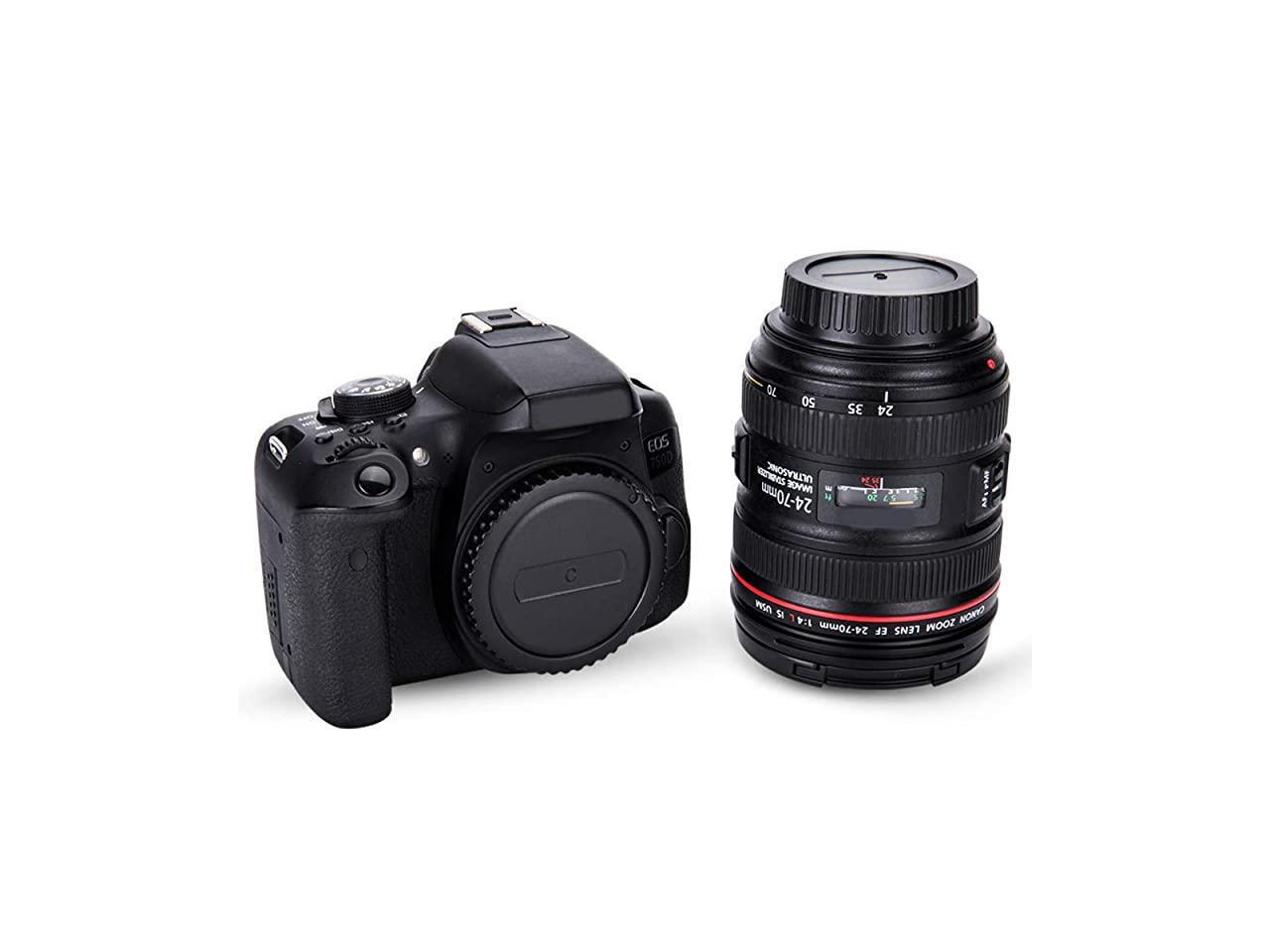 Pack EF EFS Mount Body Cap Cover & Rear Lens Cap for Canon EOS 60D 70D