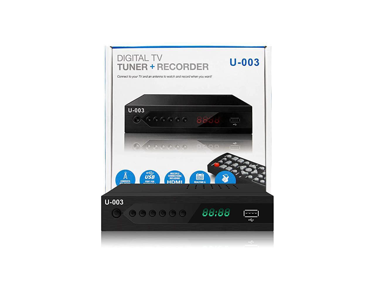 HDTV Set Top Box for HD 1080P ATSC Tuner with Record and Pause Live TV USB Multimedia Playback 2019 Update Version Digital Converter Box for Analog TV