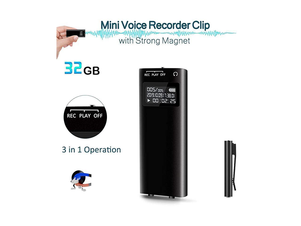 Mini Spy Audio Recorder Voice Listening Device 96 Hours 8GB Recording Device CA 