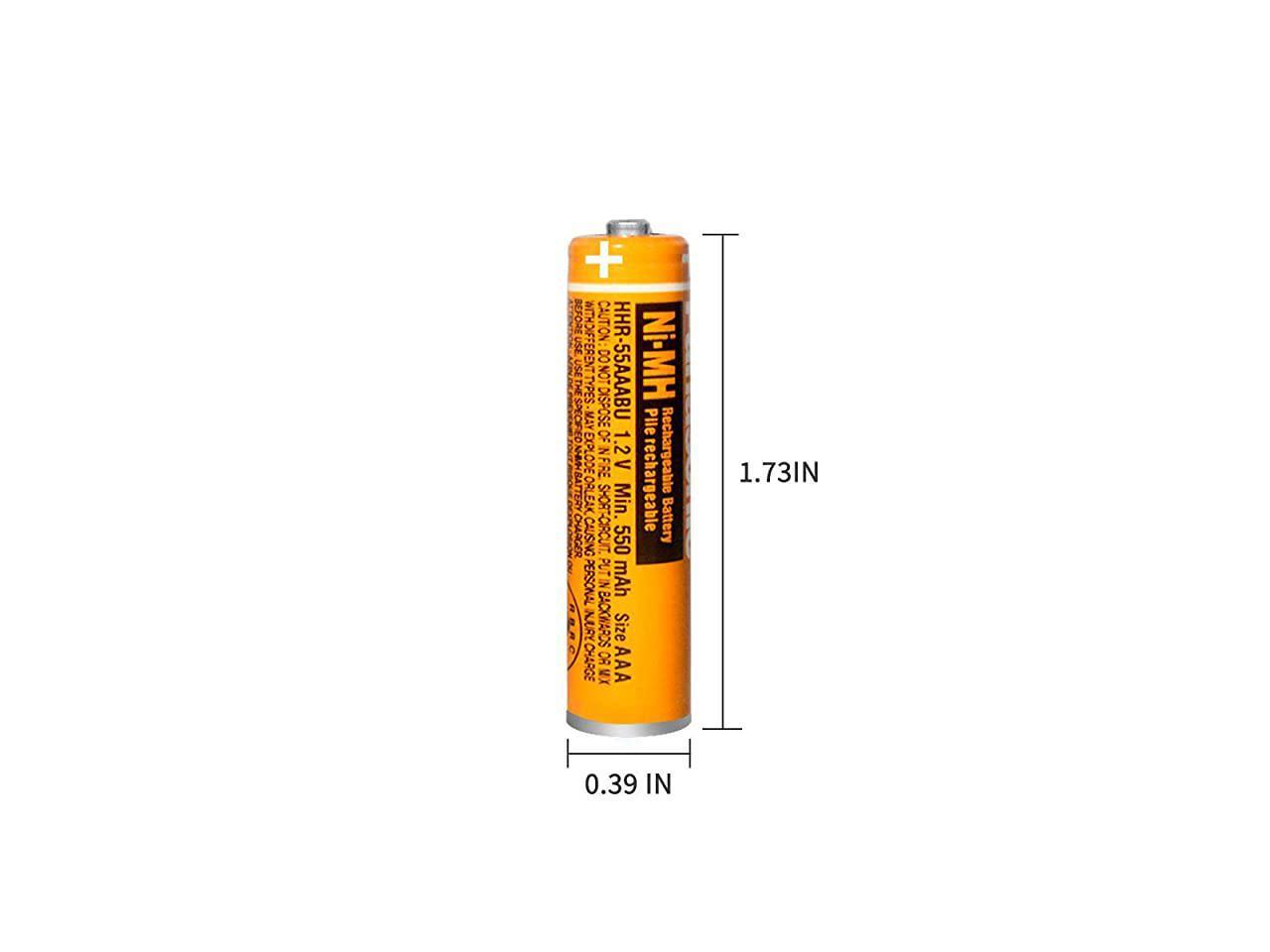 NI-MH AAA Rechargeable Battery 1.2V 550mAh for Panasonic Cordless Phone ...