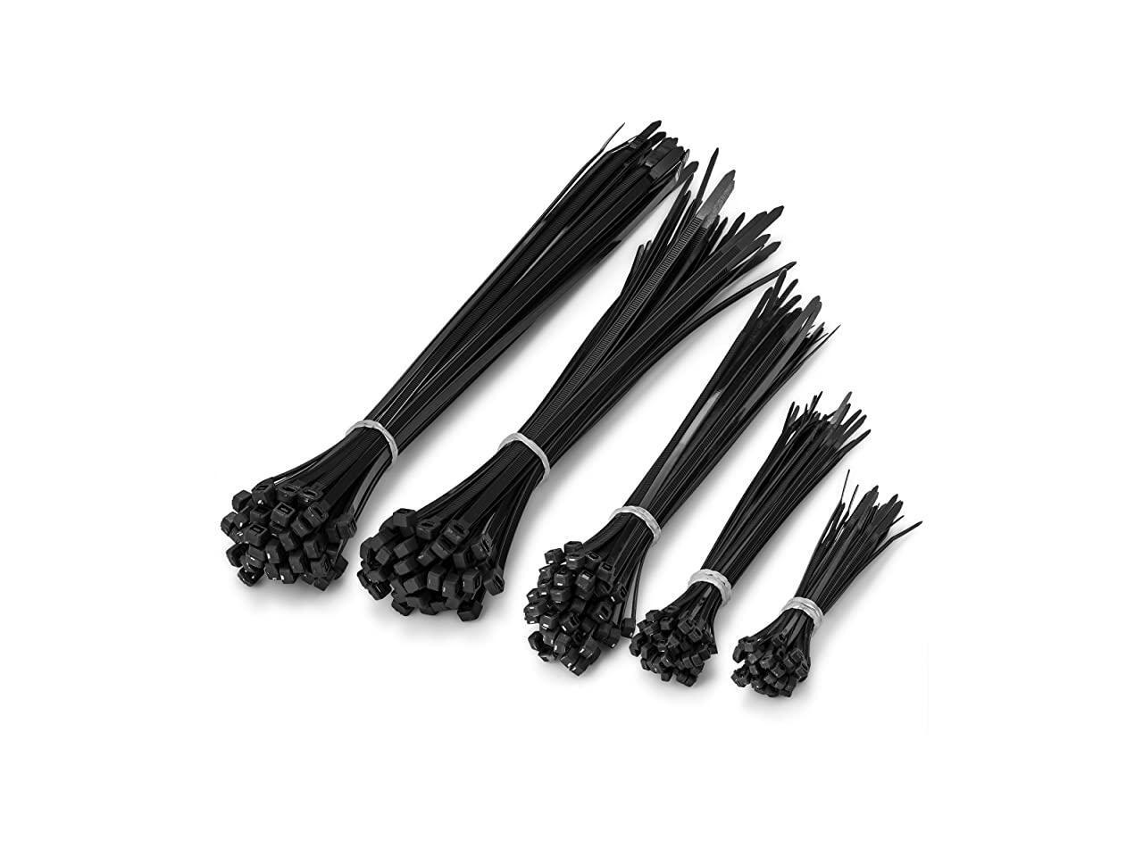 MultiPurpose Cable Ties Assorted Sizes 4+6+8+10+12Inch SelfLocking