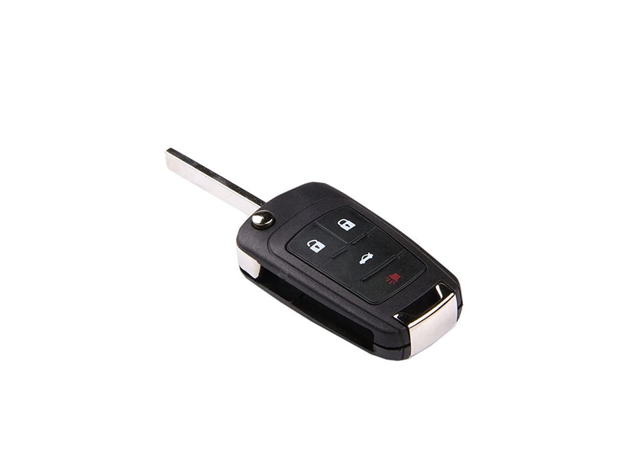 Uncut Flip Key Remote Start Keyless Entry Transmitter For Chevy 2012-2014 Malibu 