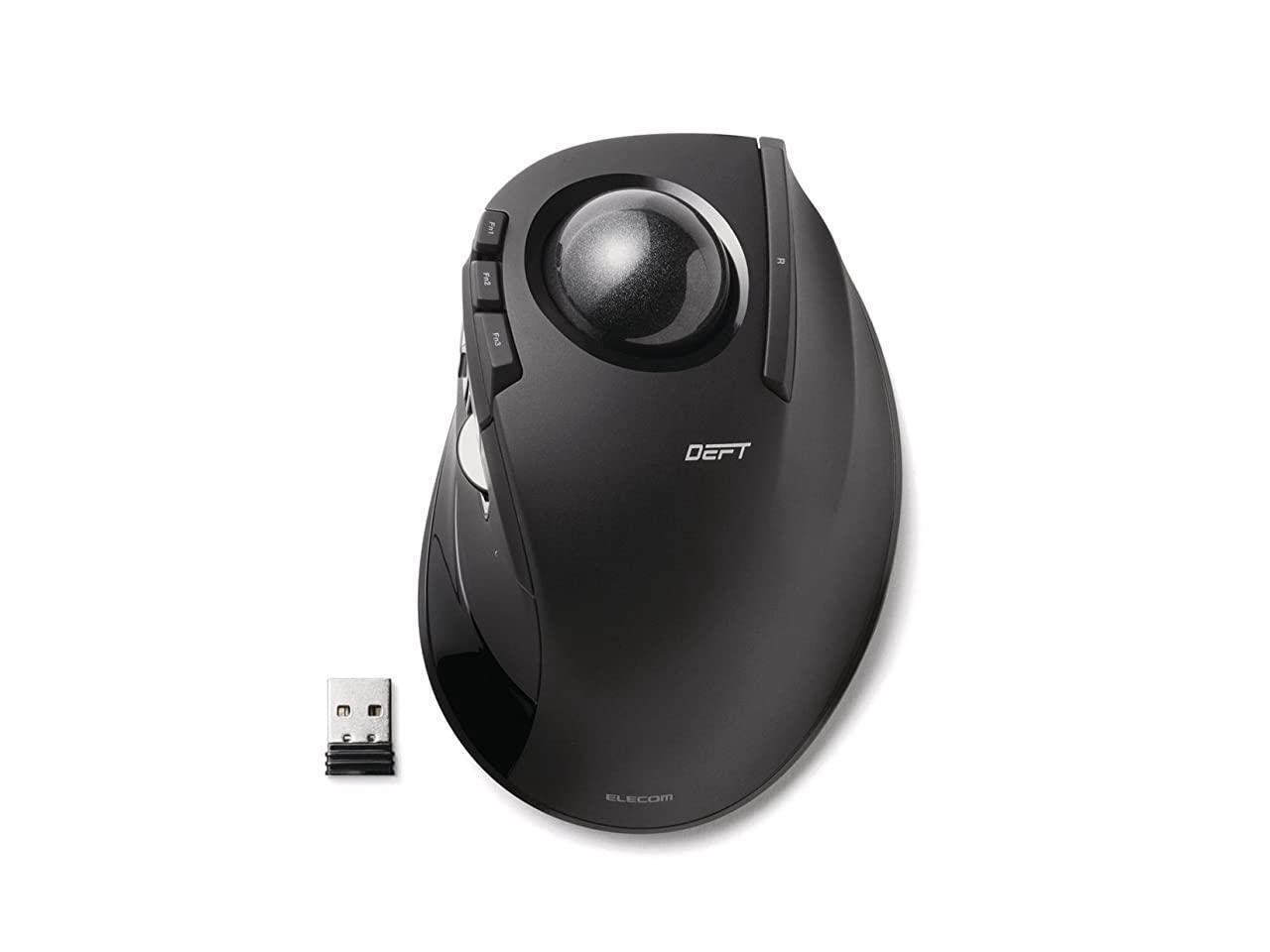 MDT2DRBK Wireless index finger Trackball mouse EXG series L size 24GHz 8 buttons Black