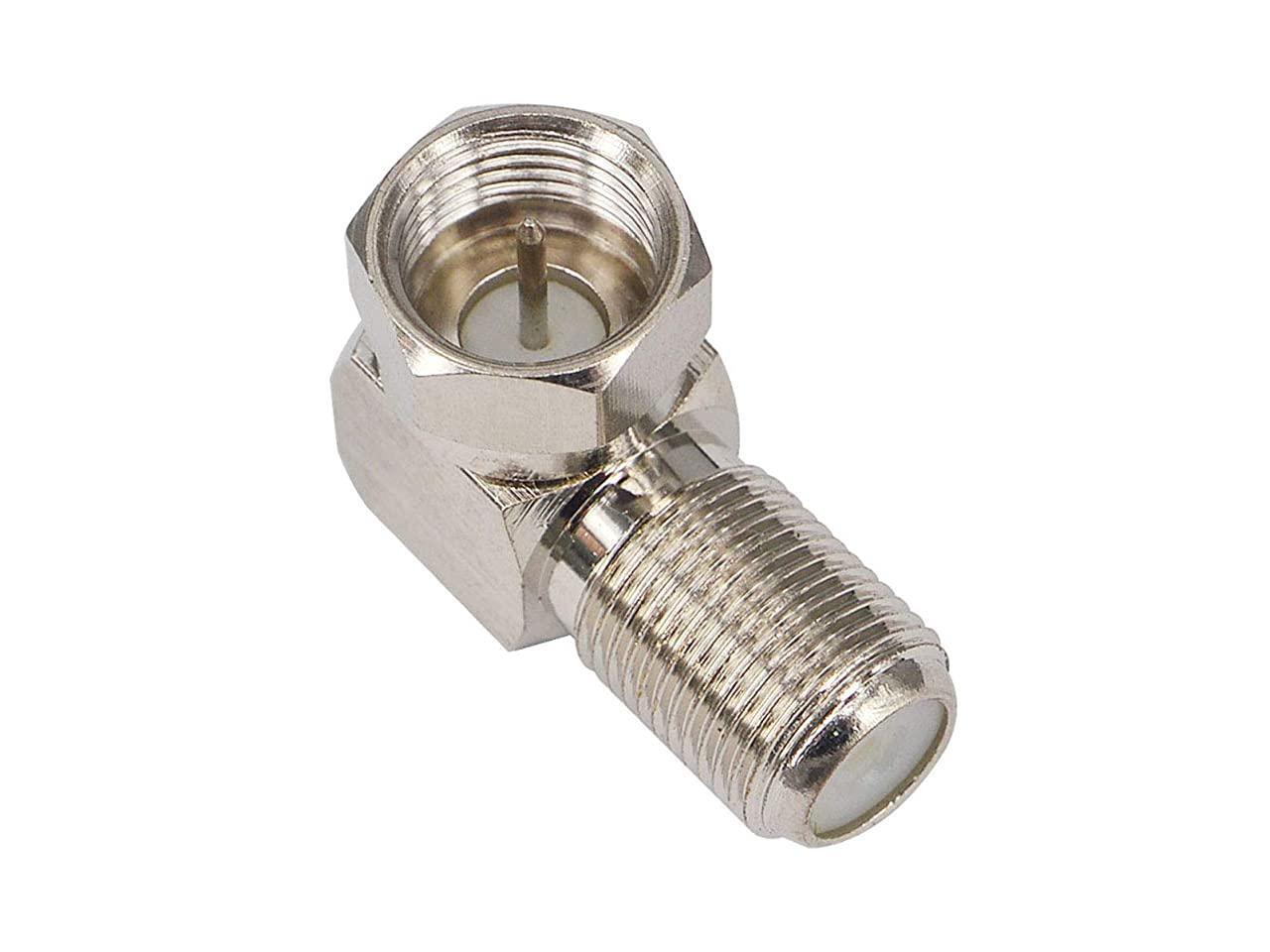 F Type Coaxial Cable 90 Degree Connector Male to Female Quick Connector