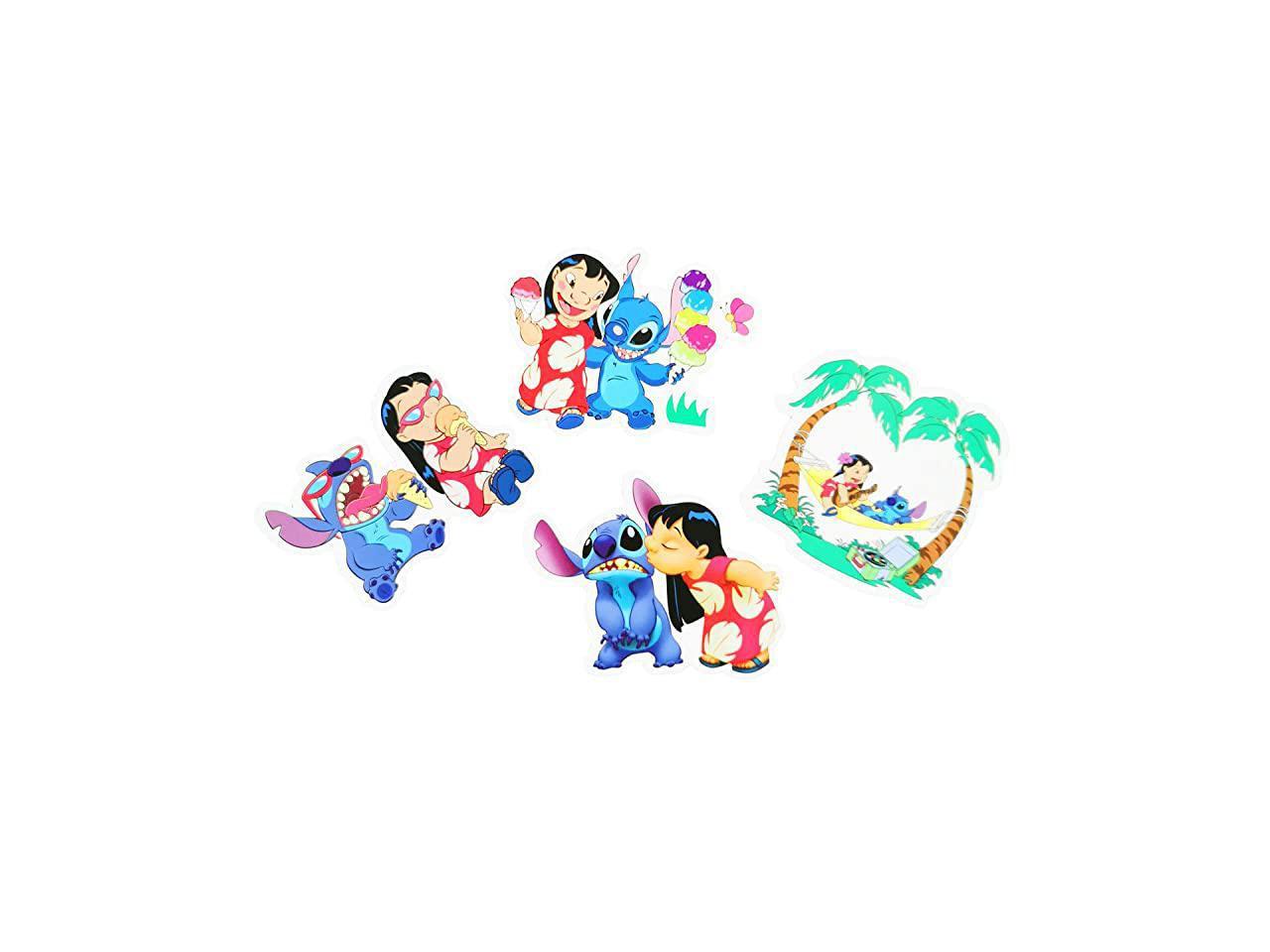 55pcs Waterproof Vinyl for Waterbottle Laptop Luggage Car Motorcycle Bicycle Fridge DIY Styling Vinyl Home Lilo & Stitch Caroon Stickers
