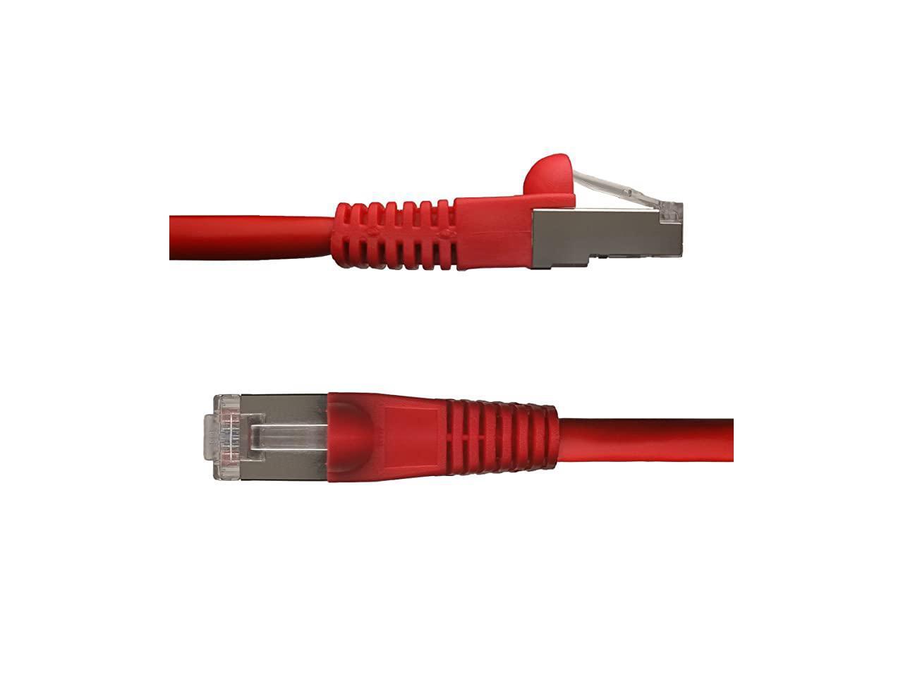 Cat6 Ethernet Cable Shielded 100 Ft Red Plated Rj45 Connector Internet Lan Wire Cable Cord For Modem Router Pc Mac Laptop Ps2 Ps3 Ps4 Xbox 360 Patch Panel Faster Than Cat5 Cat5e