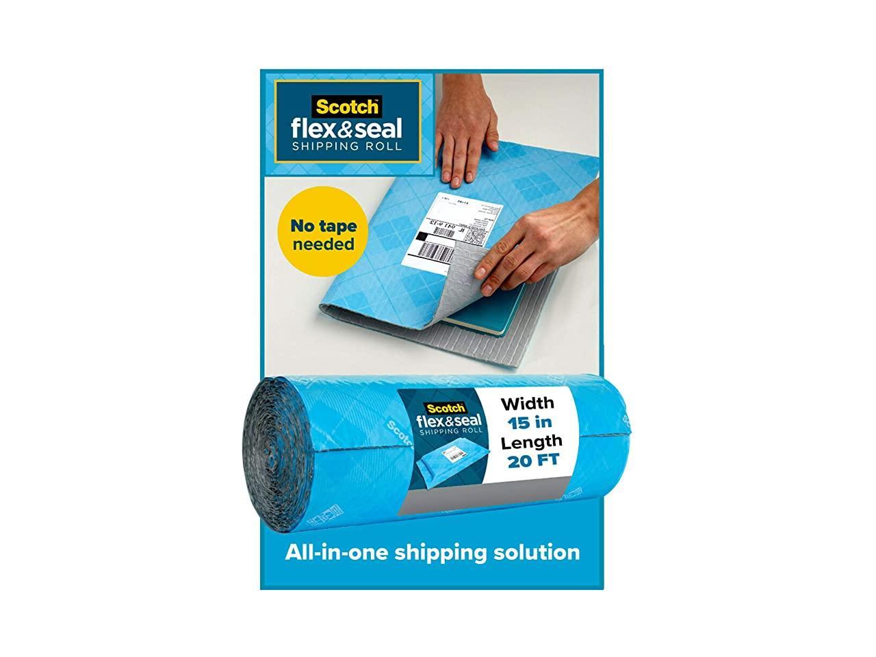 Flex and Seal Shipping Roll Simple Packaging Alternative to Cardboard Boxes Poly Bags 20 Ft x 15 in FS-1520 - 1 Pack Bubble Mailers Cushioning 