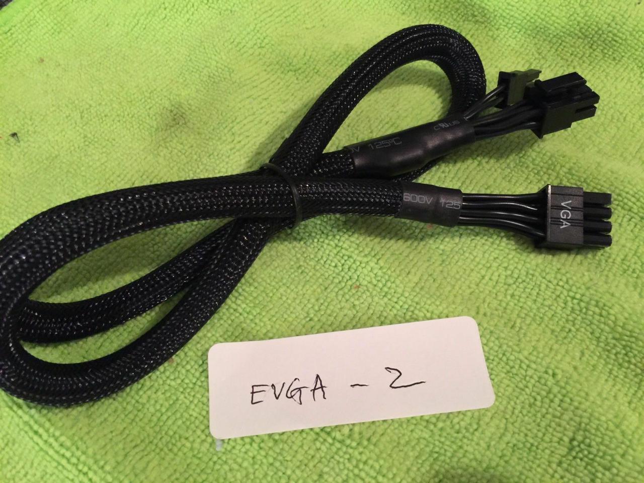 Evga Supernova 750-1000 G2 G3 8 Pin a VGA PCIe Dual 8+6 Pin Cable De Alimentación Trenzado 