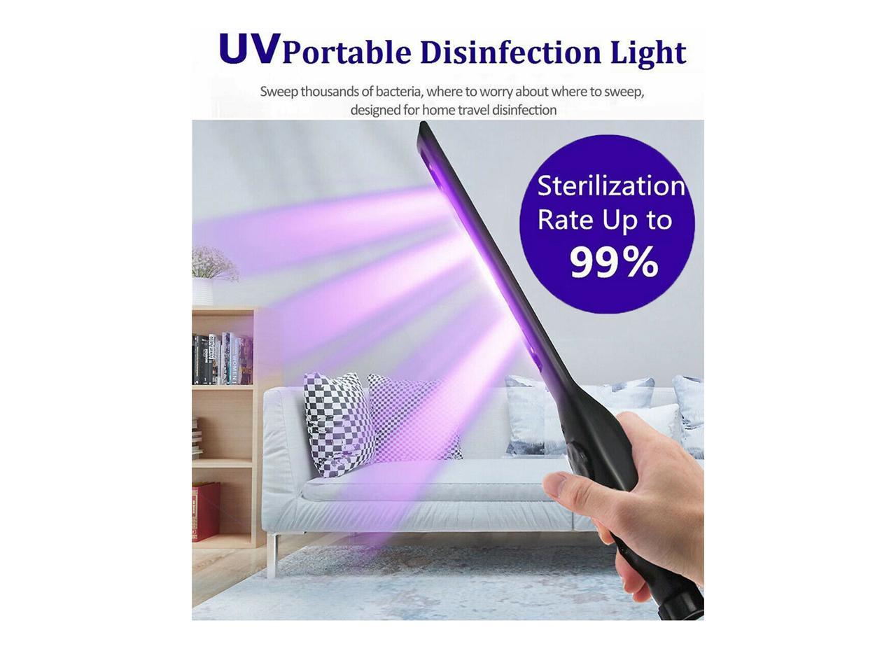 30 LED UV Disinfection Lamp Charging Portable UV Sterilizer Light Tube E 