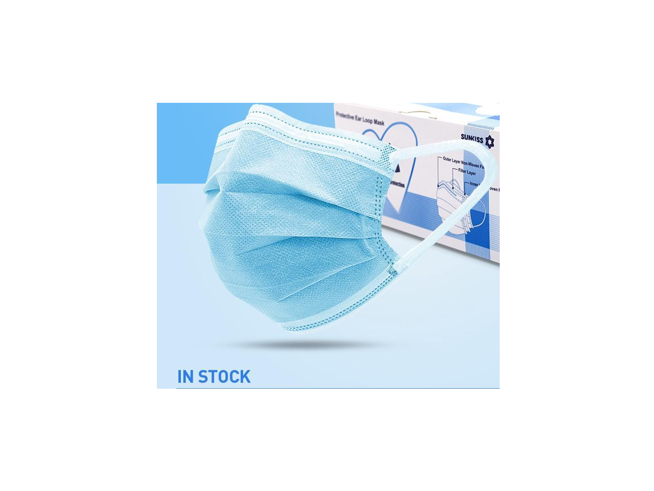 50PCS Disposable Face Masks Anti Virus Medical Surgical 3Ply Safety