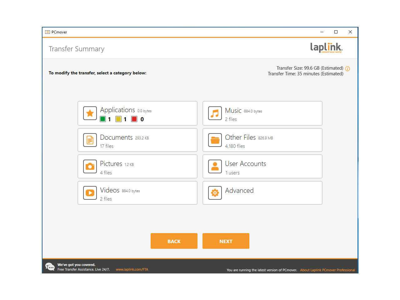 Laplink PCmover Ultimate 11 Moves your Applications, Files and
