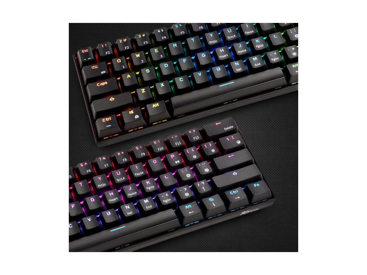 RK61 Mechanical Gaming Keyboard, 60 RGB Backlit 61 Keys Wired/Wireless