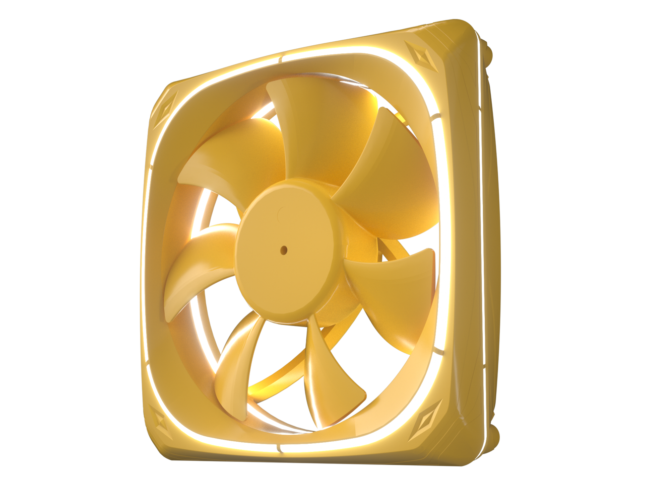 Vetroo DF120 120mm Case Fan White LED Lighting PC Cooling Fan W/ Yellow