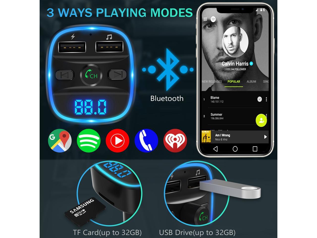 (2021 Version) LENCENT FM Transmitter, Bluetooth FM Transmitter