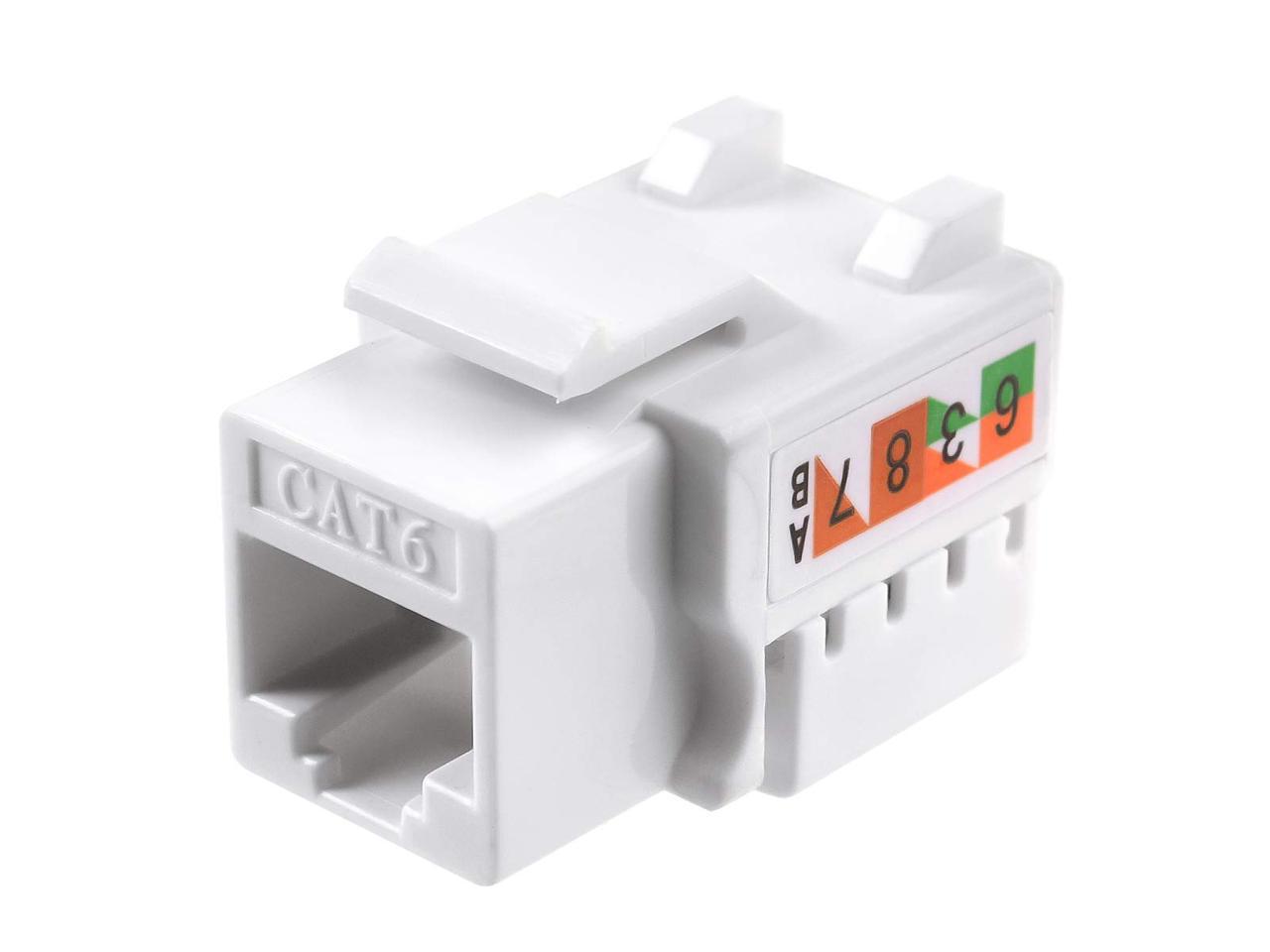 10-Pack RJ45 Keystone Jack Module Connector 568A/568B ...