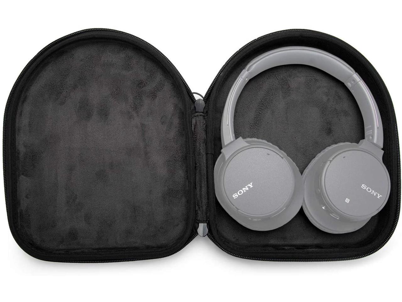 Sony WHCH510 Wireless OnEar Headphones, Black (WHCH510/B) with Hardshell Headphone Case Bundle