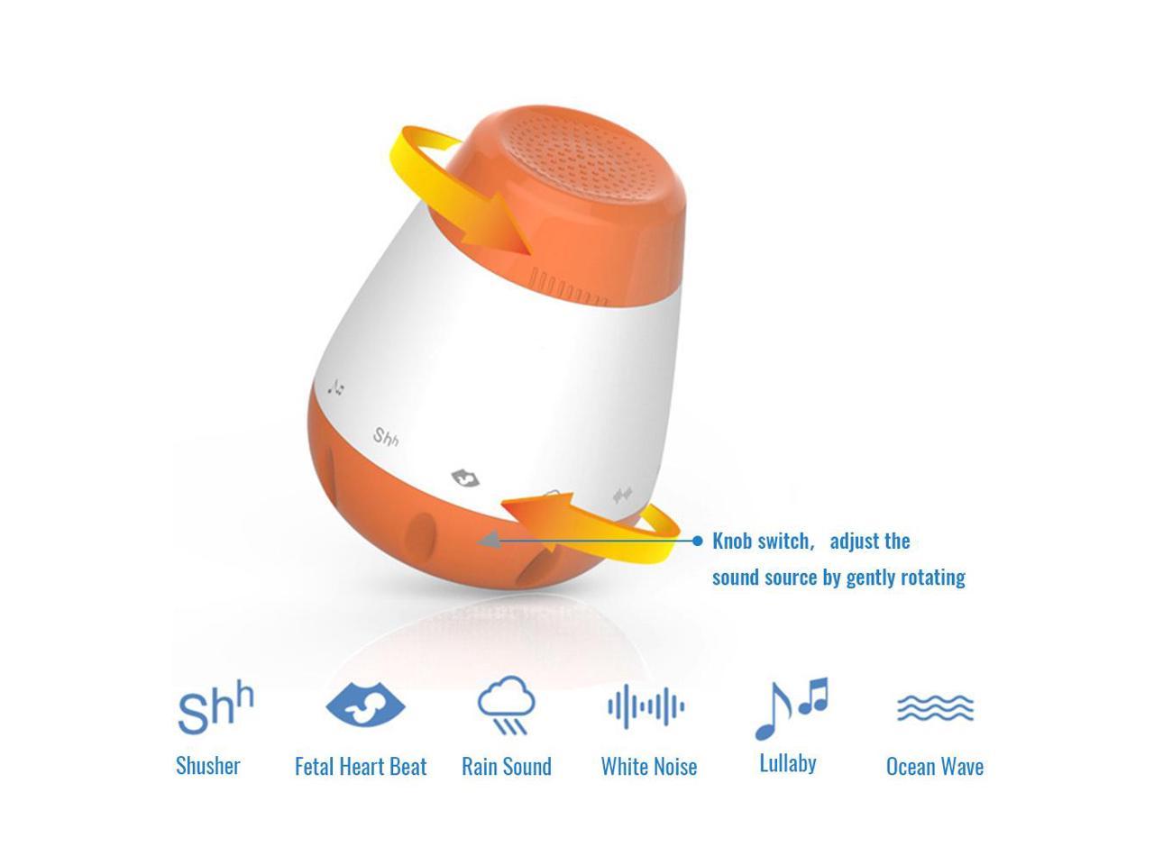 Rechargeable Baby Sleep Soother Shusher, Portable White ...