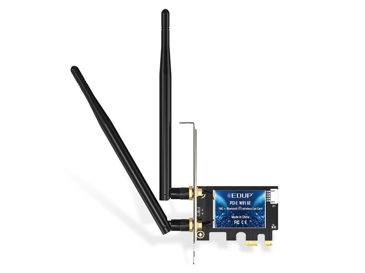 EDUP WiFi 6E Intel AX210 5374Mbps PCI Express Wireless Wifi Adapter  Blue-tooth5.2 802.11ac/AX 2.4G/5G/6GHz PCIe Wifi Network Card - Newegg.com