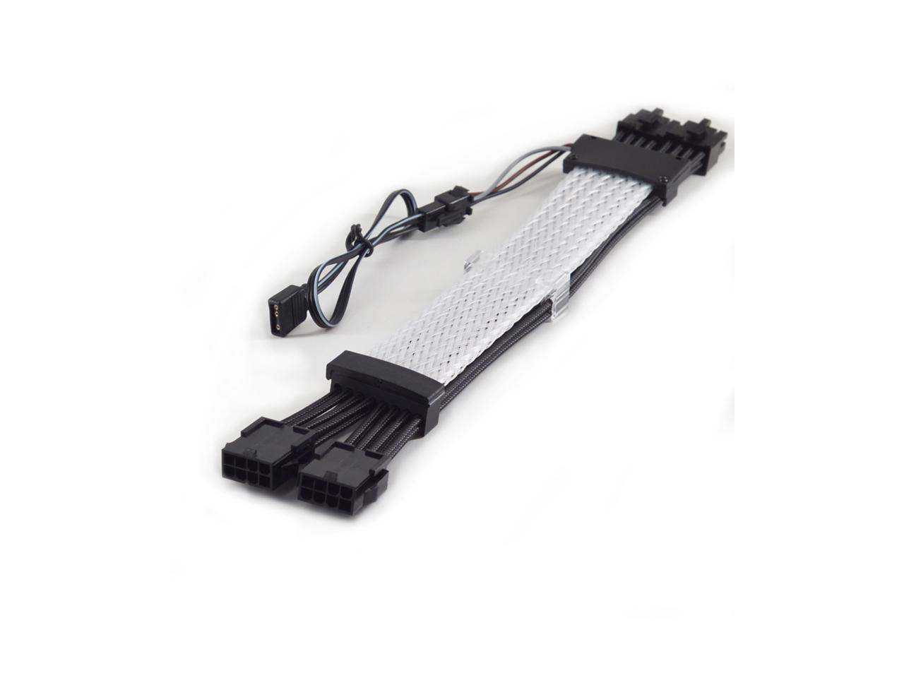 UDO P812 8 Pin (4+4) ATX RGB Synchronized Sleeved Cable, 8PIN CPU ARGB