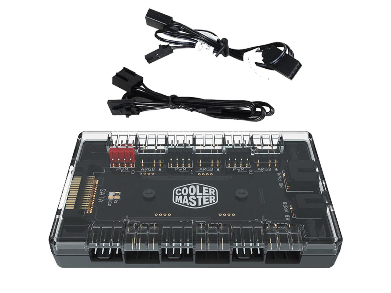 Cooler Master MASTERFAN ARGB and PWM Hub,argb splitter fan hub case rgb