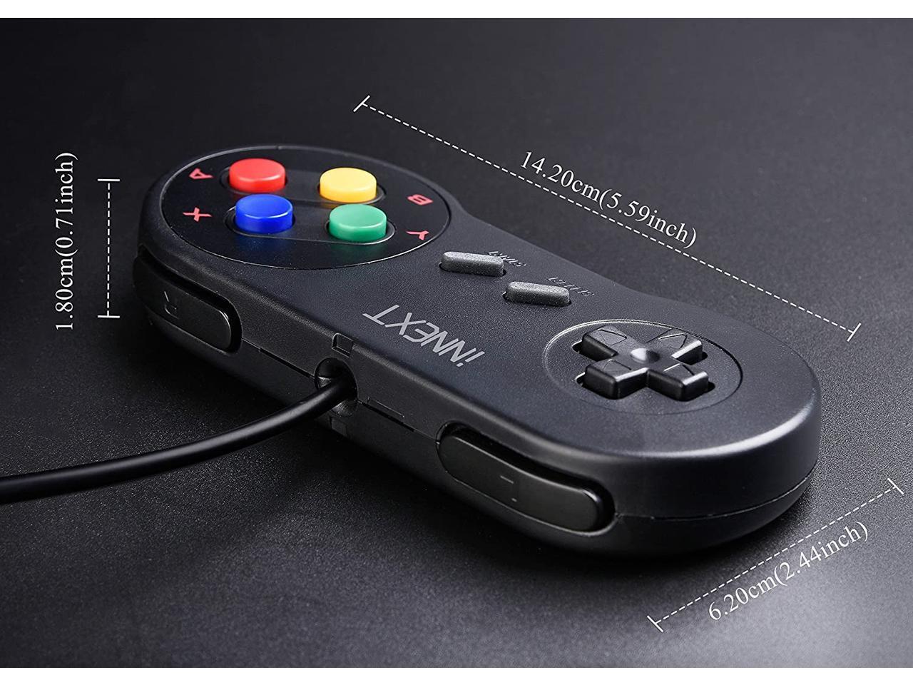 2 Pack SNES Retro USB Controller Gamepad Joystick, USB PC Super Classic