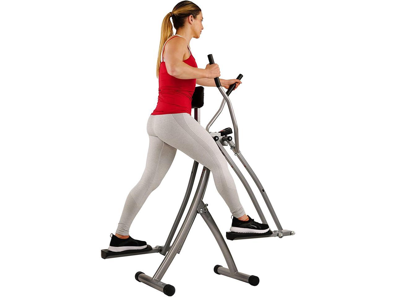 Health & Fitness SFE902 Air Walk Trainer Elliptical Machine Glider w/LCD Monitor, 220 LB Max
