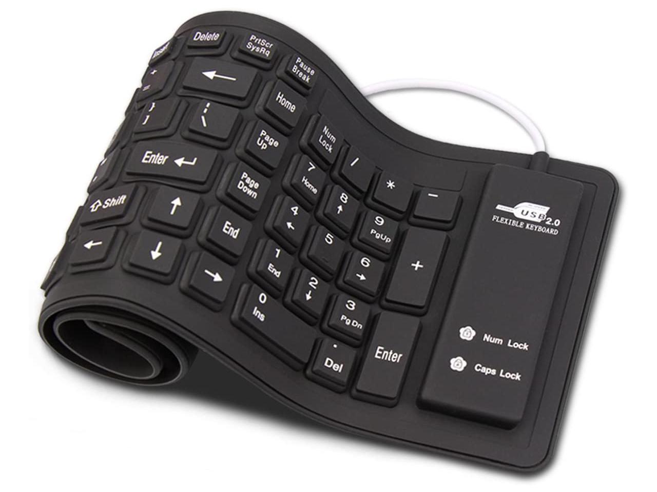 Foldable Silicone Keyboard USB Wired Waterproof Rollup Keyboard for PC