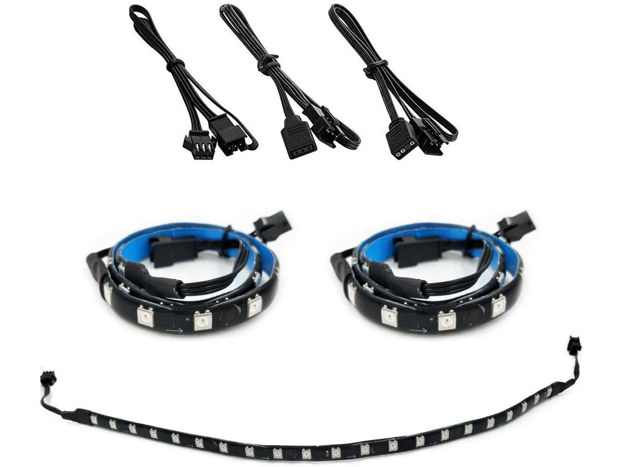 Addressable pc rgb led strip magnetic rainbow pc case lighting 2pcs