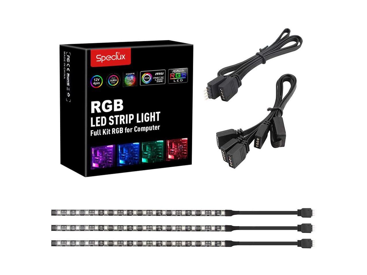RGB LED Strip Lights PC 3pcs 5050 Computer Case LED Light