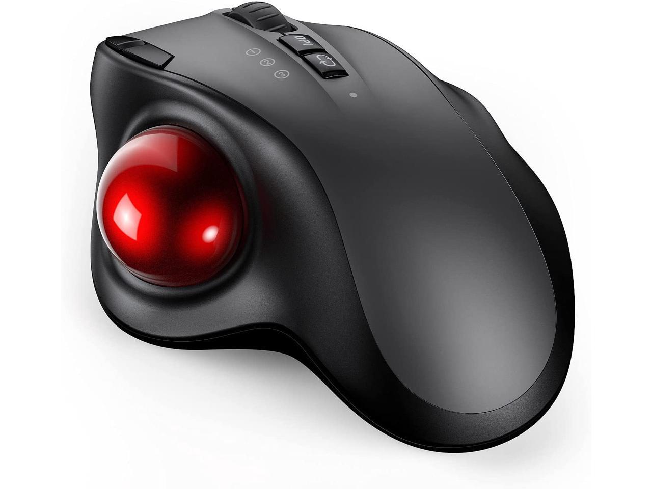 Bluetooth Trackball Mouse, 2.4G USB Wireless & Bluetooth Ergonomic Mice