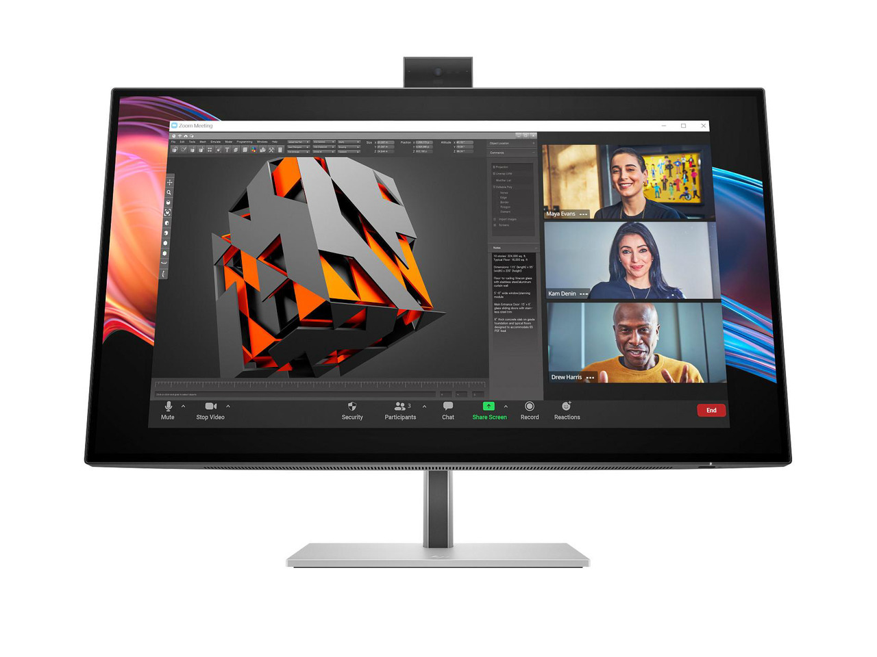 HP Series 7 Pro 27 inch 4K Conferencing Monitor -