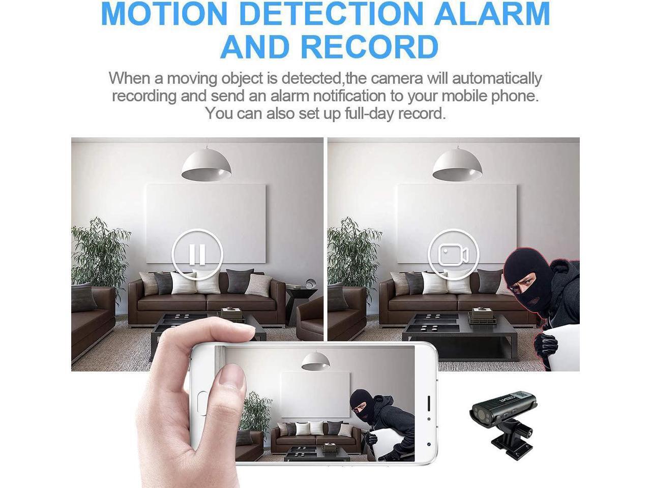 Mini Hidden Cameras PNZEO W3 Spy Cam Portable Wireless WiFi Remote View