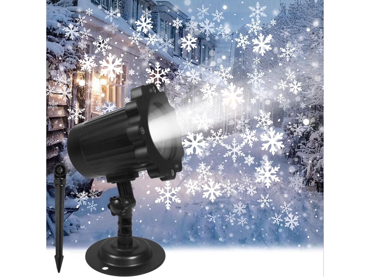 festive led snowfall light projector