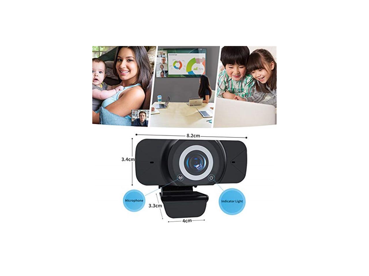 CNSL Full HD 1080P Computer Camera,Auto Focus Face Web Camera,Portable Widescreen USB Webcam for PC Laptop Desktop Mac Gaming Video Calling Recording Conferencing Skype YouTube Webcam with Microphone 